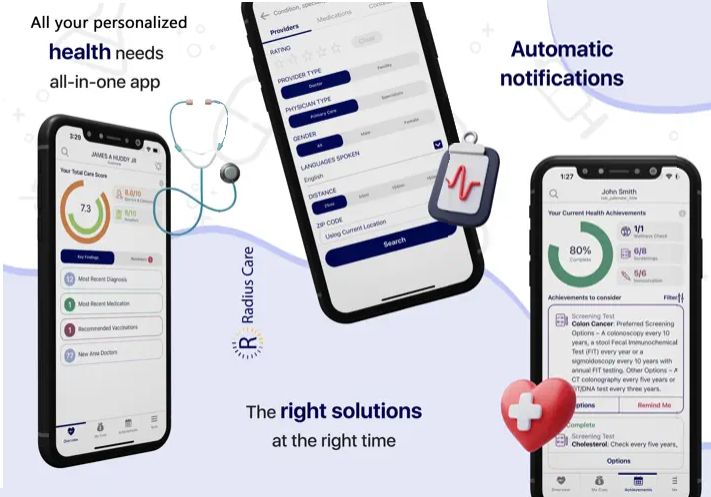 Infographic on Radius Care App